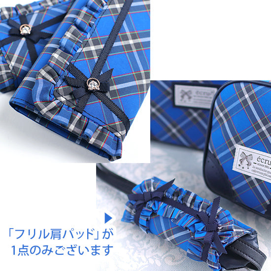 【在庫限り】フリル長財布：神戸タータン スリムでかわいい財布