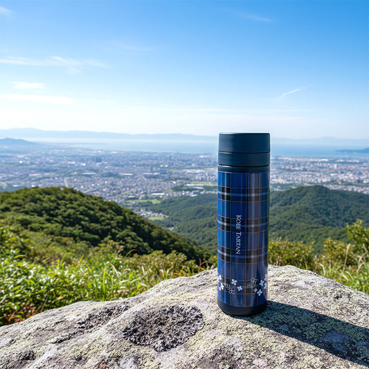 【スリムサーモステンレスボトル】神戸タータン 300ml, 500ml アジサイ花柄