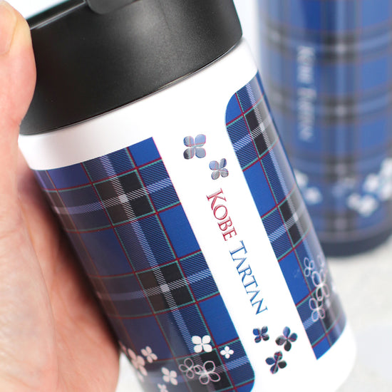 【フタ付ステンレスサーモ タンブラー】 神戸タータン アジサイ花柄 340ml